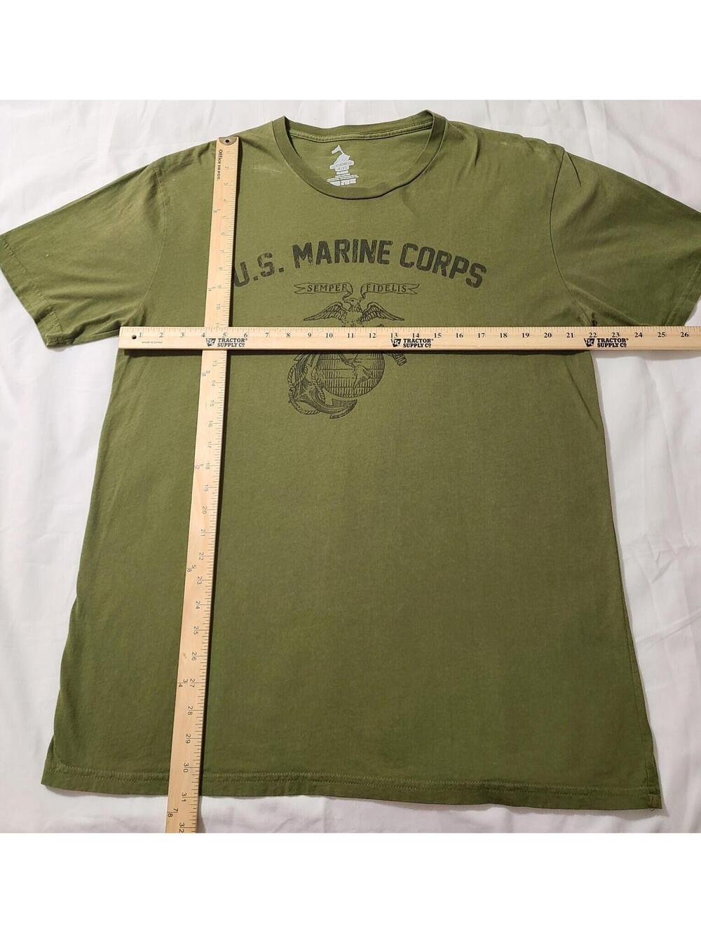 Leatherneck 4 Life US Marine Corps Mens Sz XL Green Vtg Style WWII USMC Training - Picture 3 of 7